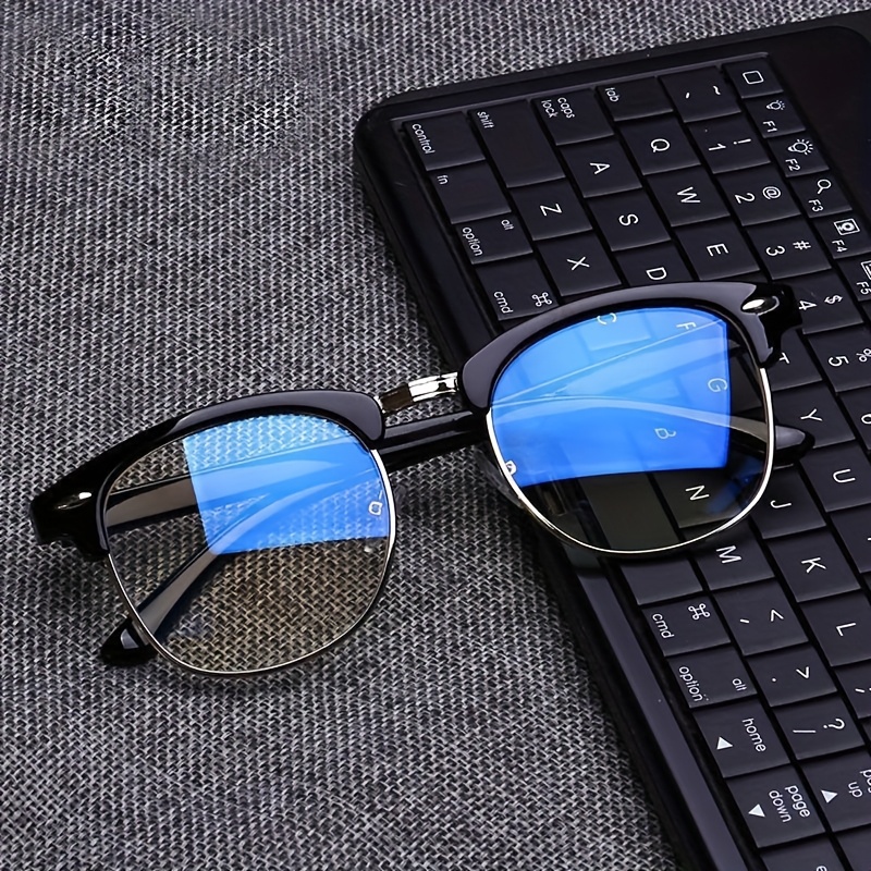 Tech Accessories Tablet - Anti-Blue Glasses - Black Metal Frame