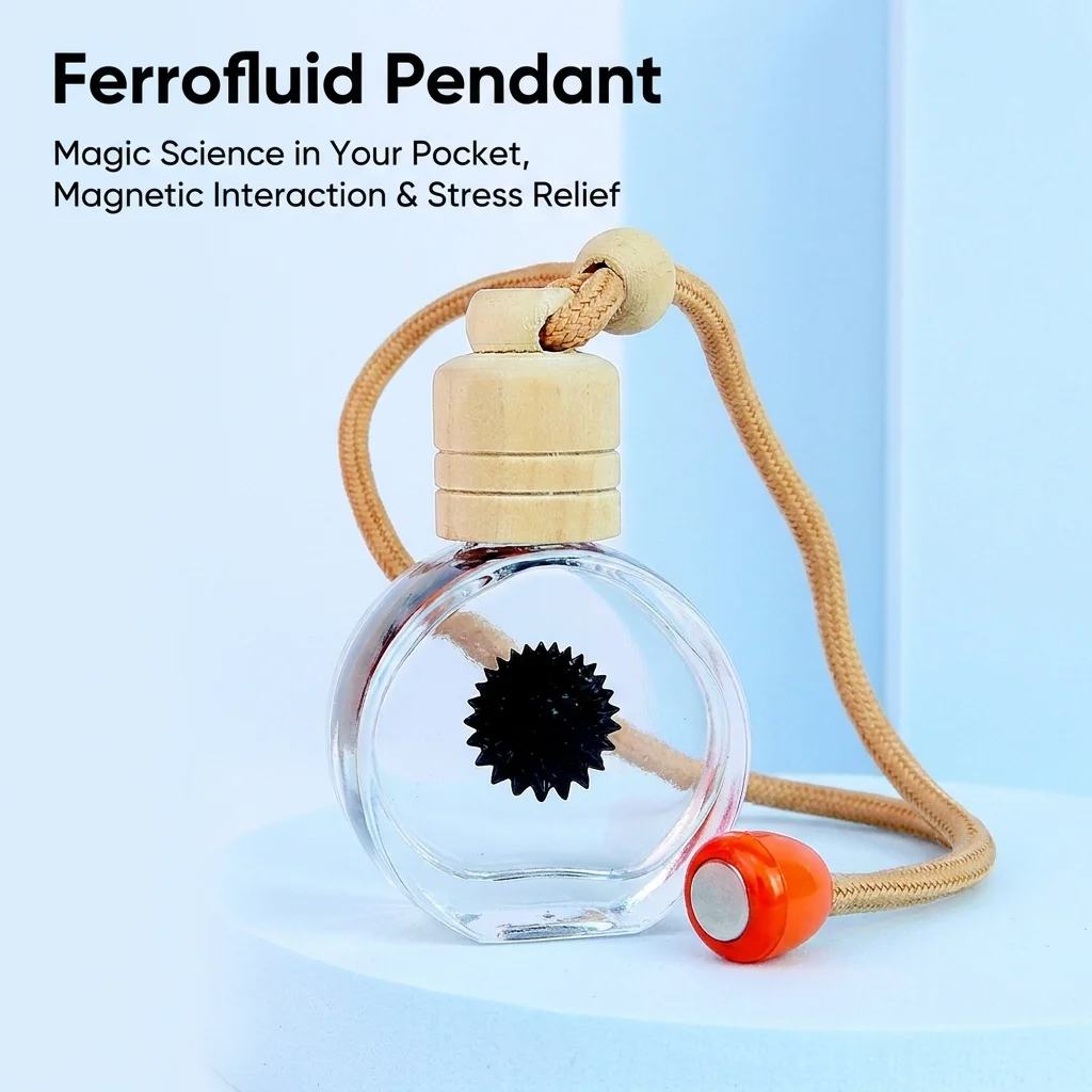 Tech Wear Accessories - Magnetic Ferrofluid Pendant Necklace Accessory, Black