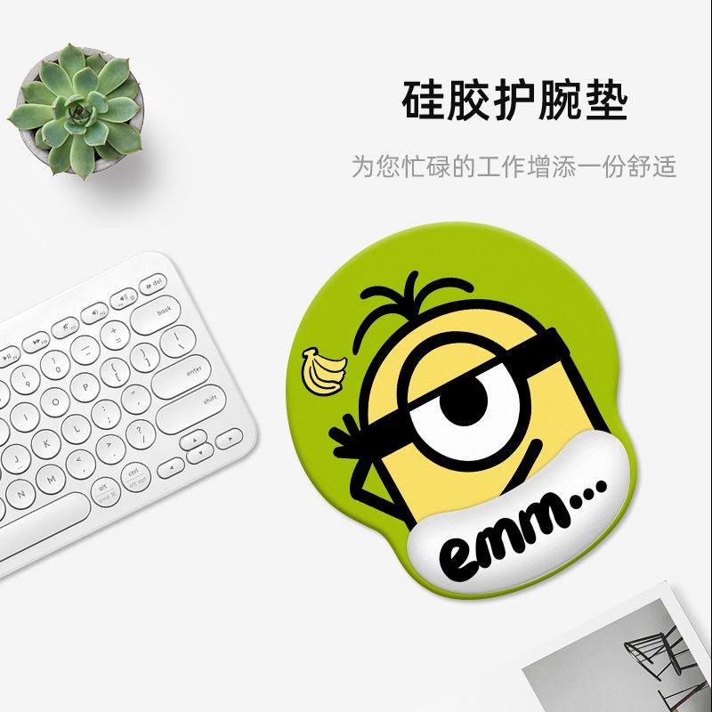 Tech Accessories For Office Desk - Minions cartoon cute wristband mouse pad
