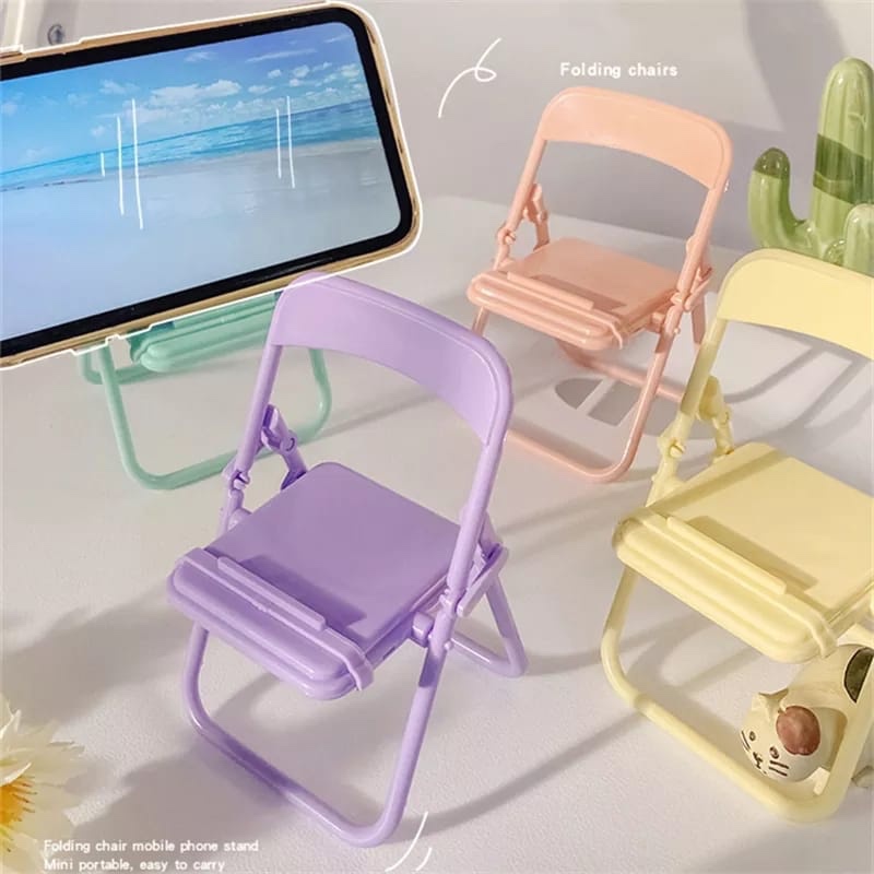 Tech Accessories For Office Desk - Cute Chair Phone Holder Stand Creative