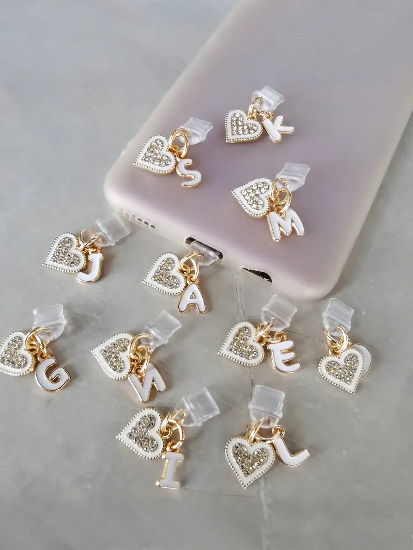 Tech Accessories Tablet - Cute Sparkling Rhinestone Heart Letter Type-C
