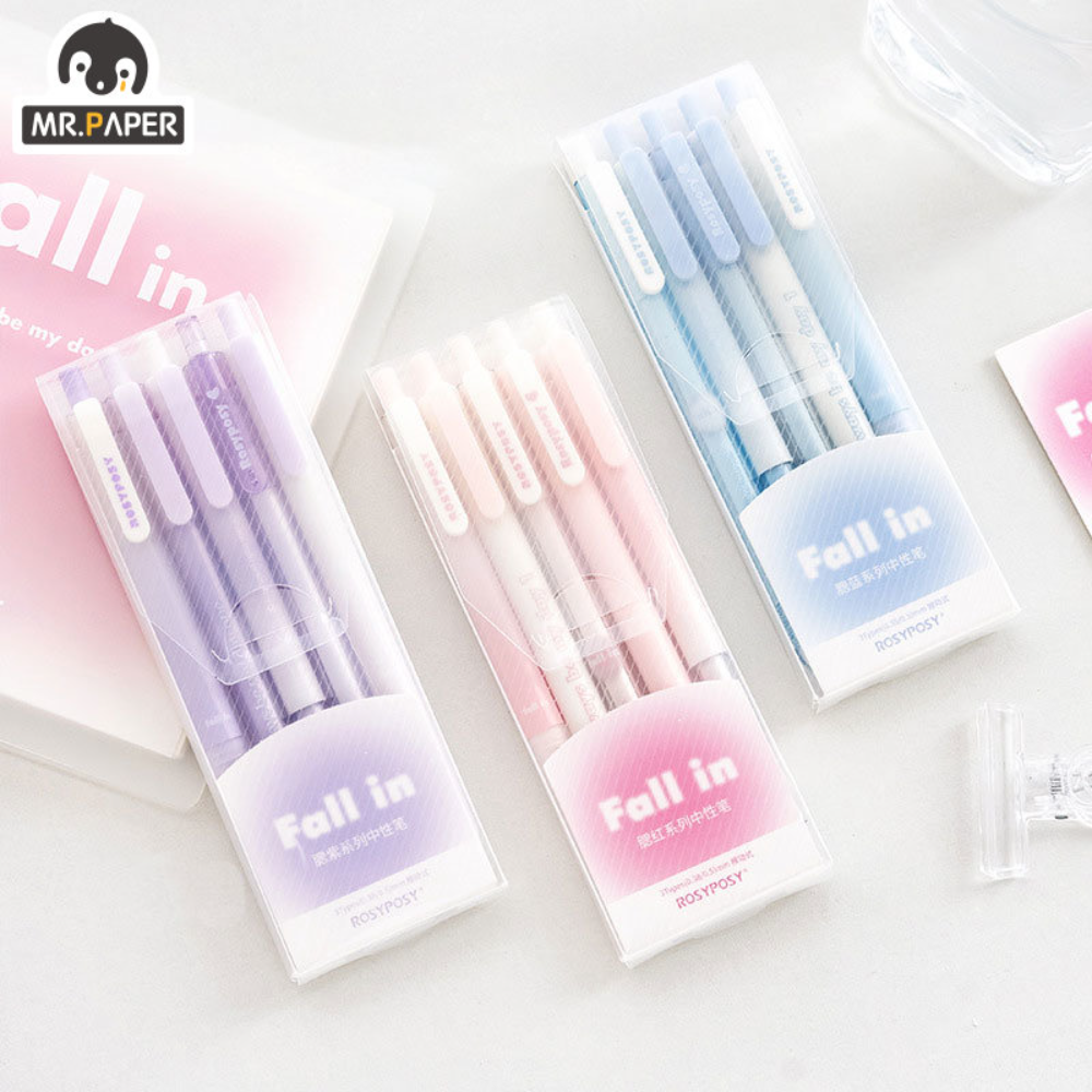 5Pcs/box Gradient Gel Pen Set  - Tech Accessories For Office avaliação e preço
