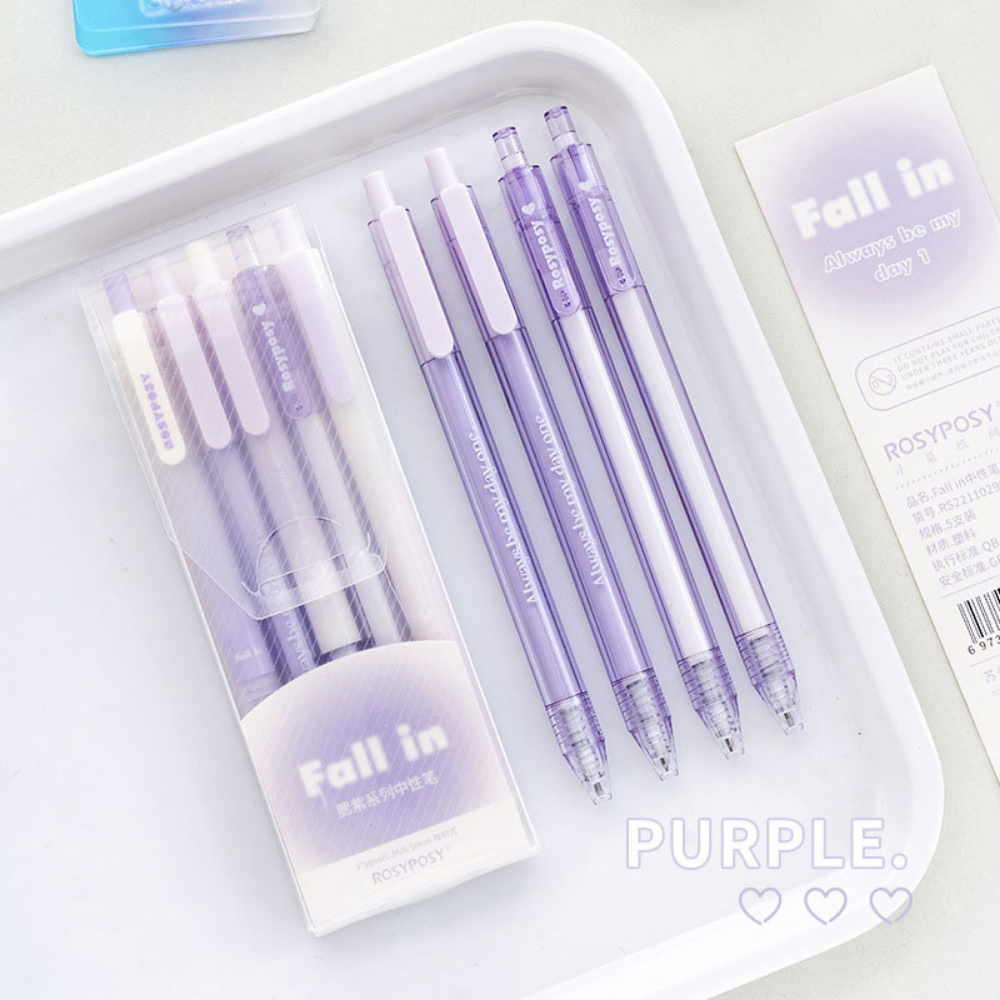 5Pcs/box Gradient Gel Pen Set  - Tech Accessories For Office avaliação e preço