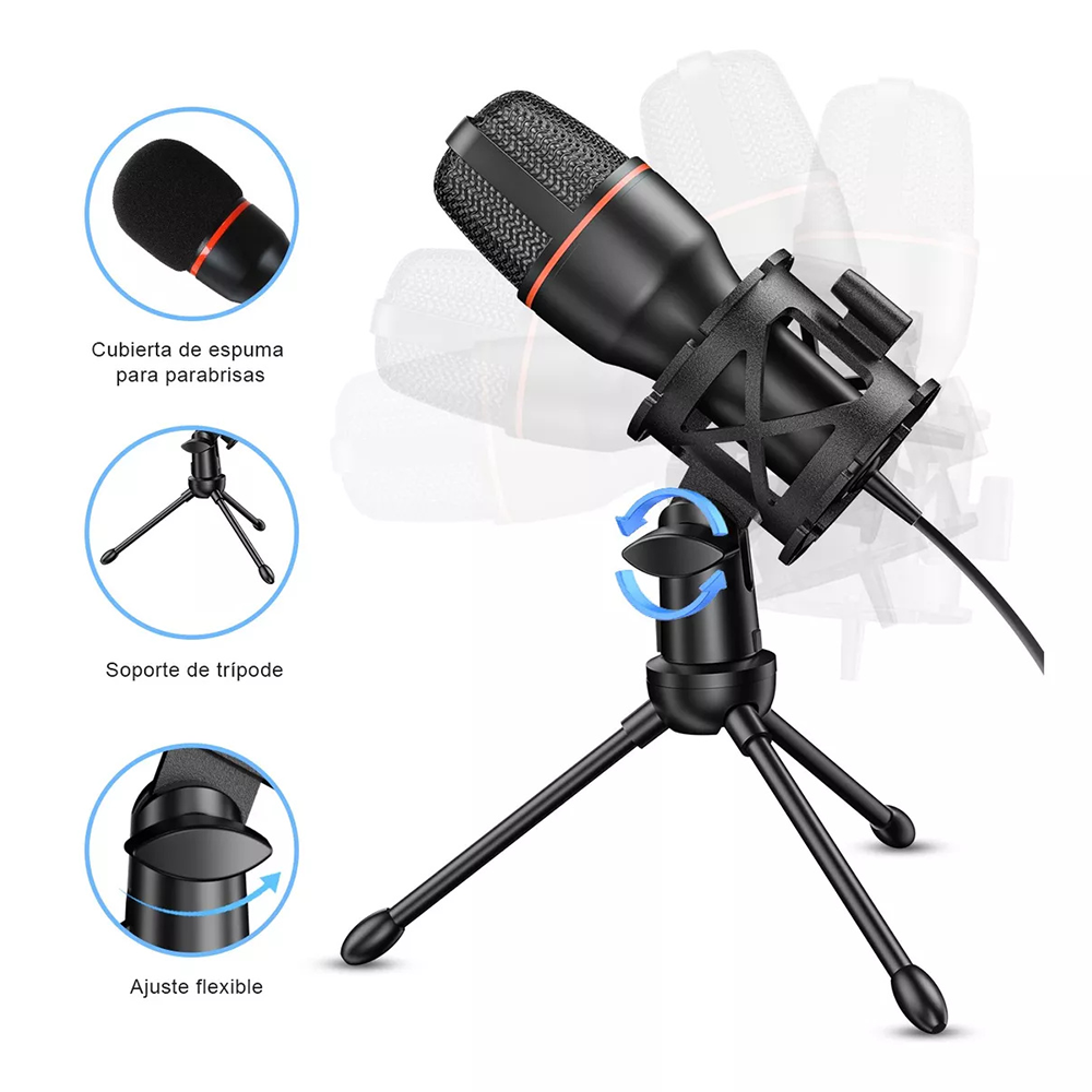 Condenser Microphone USB Wired - Tech Gaming Accessories avaliação e preço