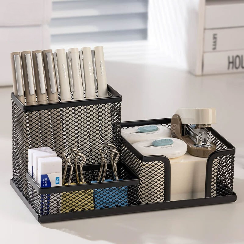 Mesh Pen Holder for Desk 3 Com - Tech Accessories For Office Desk avaliação e preço