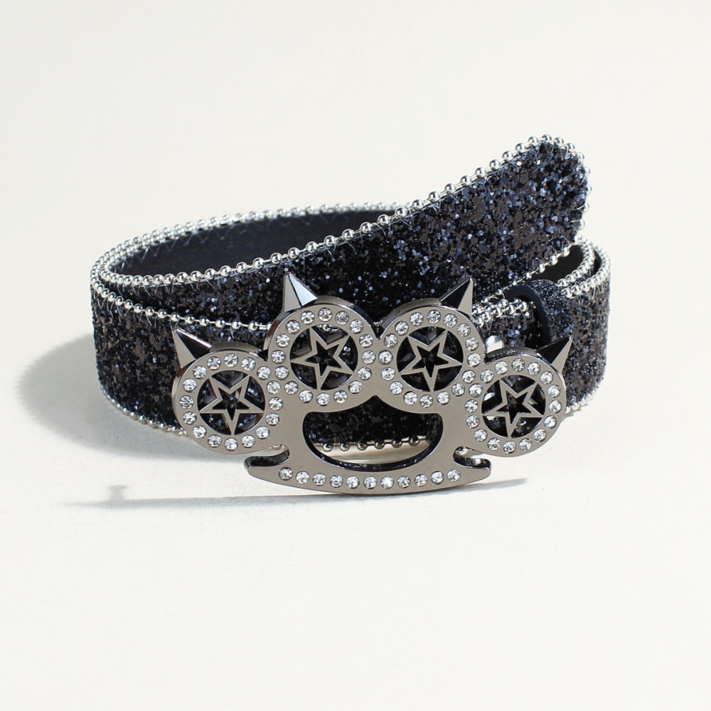 Y2K Rhinestone Belt Punk Knuck - Tech Wear Accessories avaliação e preço