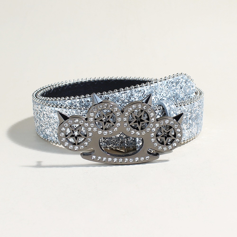 Y2K Rhinestone Belt Punk Knuck - Tech Wear Accessories avaliação e preço