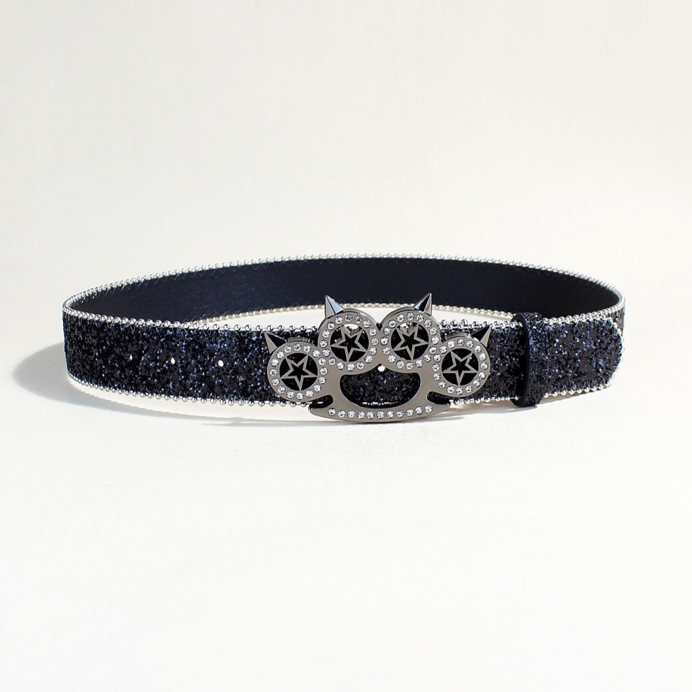 Y2K Rhinestone Belt Punk Knuck - Tech Wear Accessories avaliação e preço