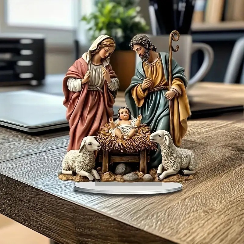 2025 New Nativity Jesus Birth  - Tech Accessories For Office Desk avaliação e preço