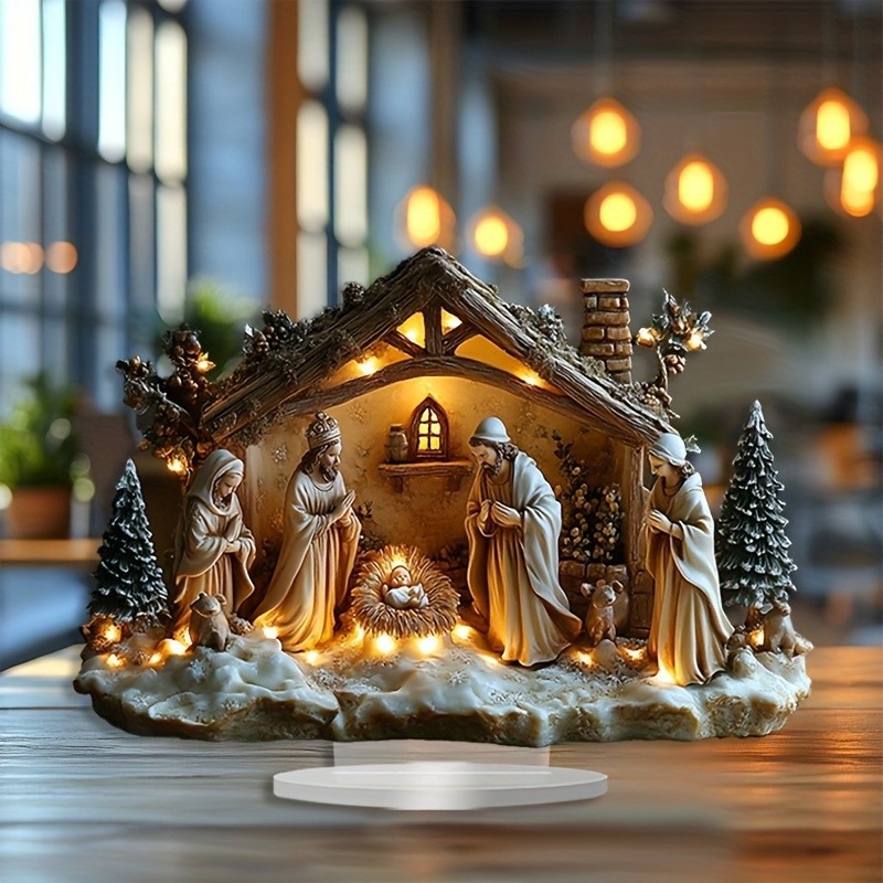 2025 New Nativity Jesus Birth  - Tech Accessories For Office Desk avaliação e preço