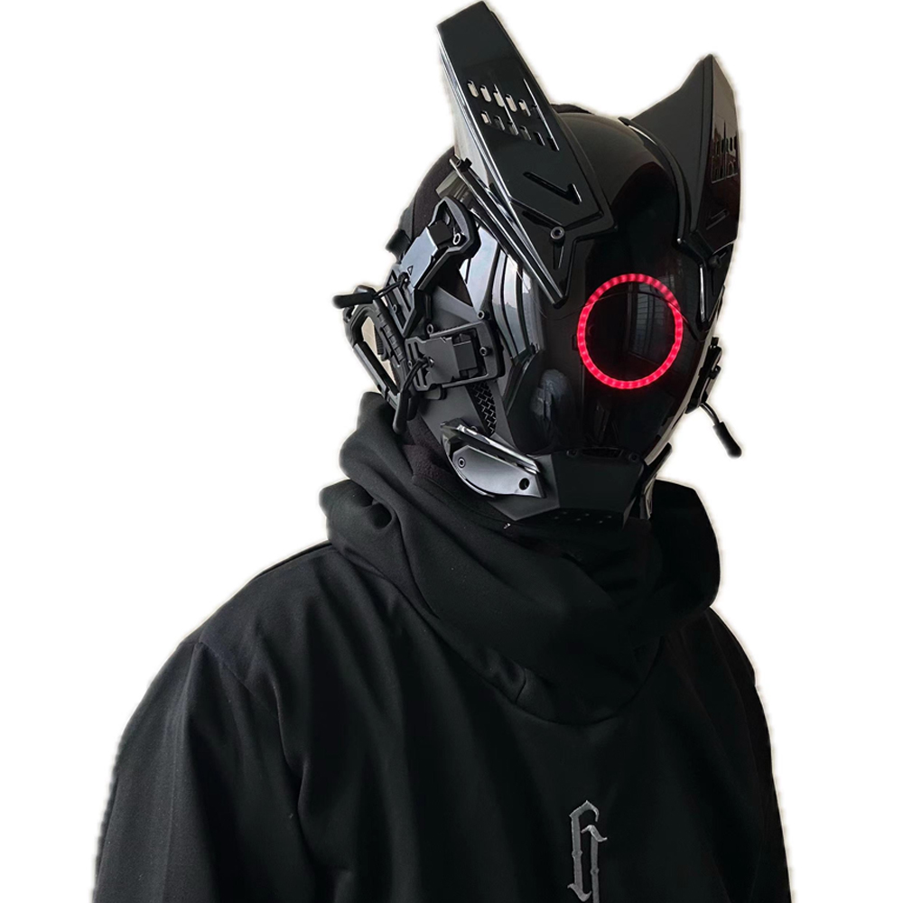 Cyberpunk LED Mask Cosplay Mas - Tech Wear Accessories avaliação e preço