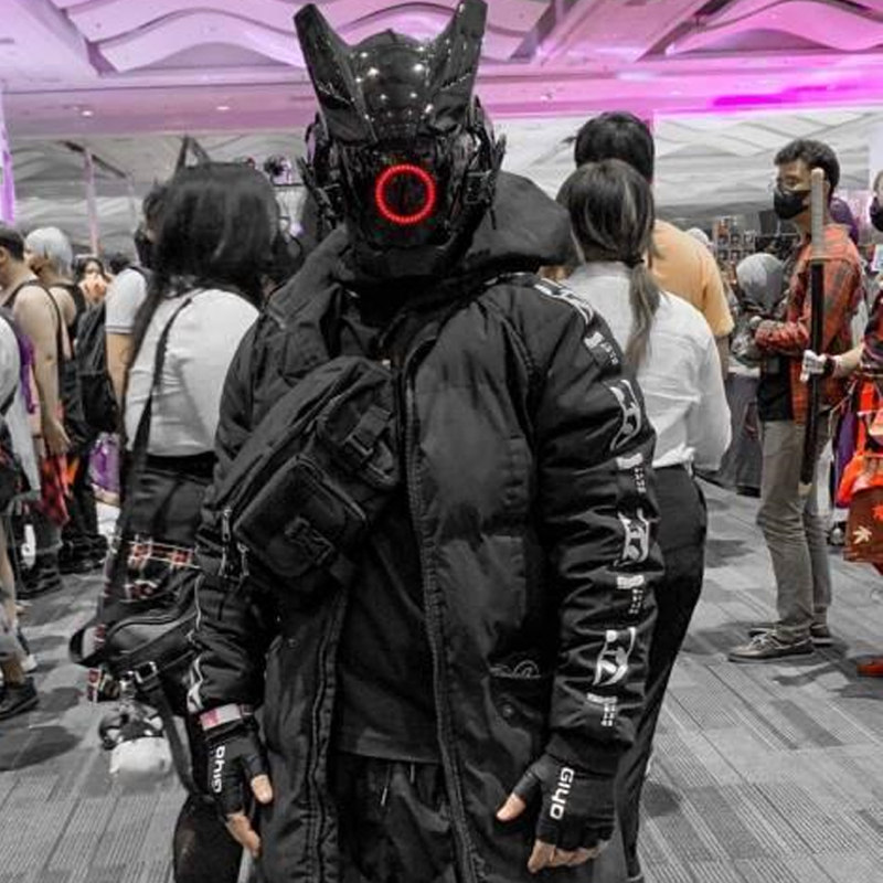 Cyberpunk LED Mask Cosplay Mas - Tech Wear Accessories avaliação e preço