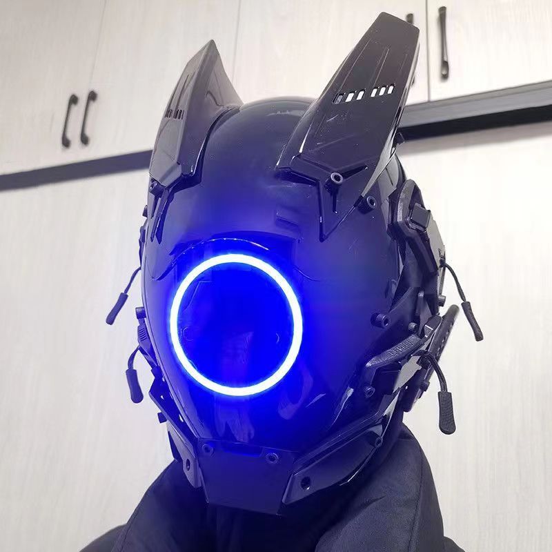 Cyberpunk LED Mask Cosplay Mas - Tech Wear Accessories avaliação e preço