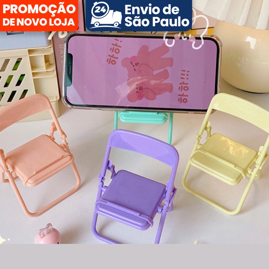 Cute Chair Phone Holder Stand  - Tech Accessories For Office Desk avaliação e preço