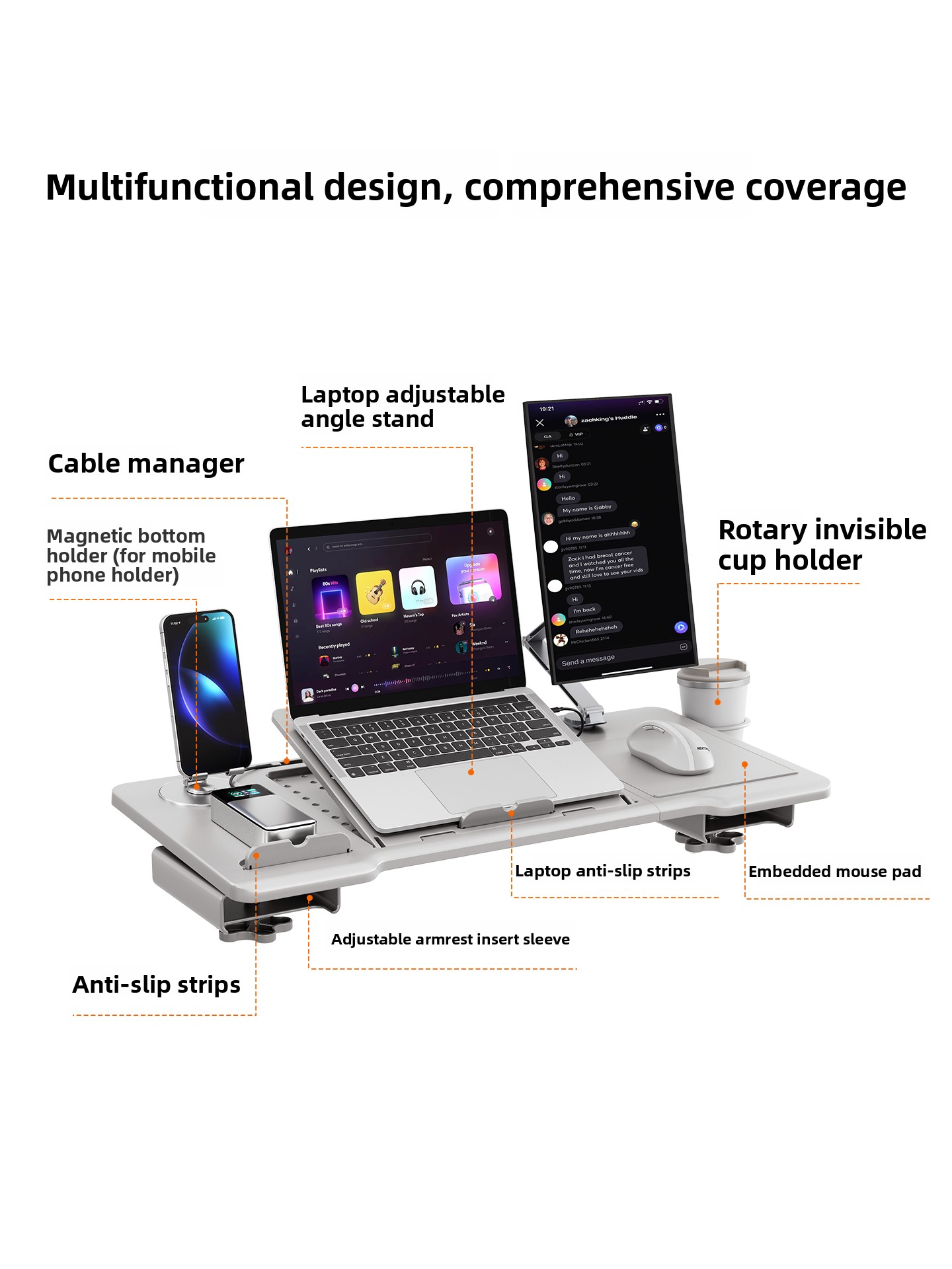 Ergonomic Chair Armrest Desk A - Tech Accessories For Office Desk avaliação e preço