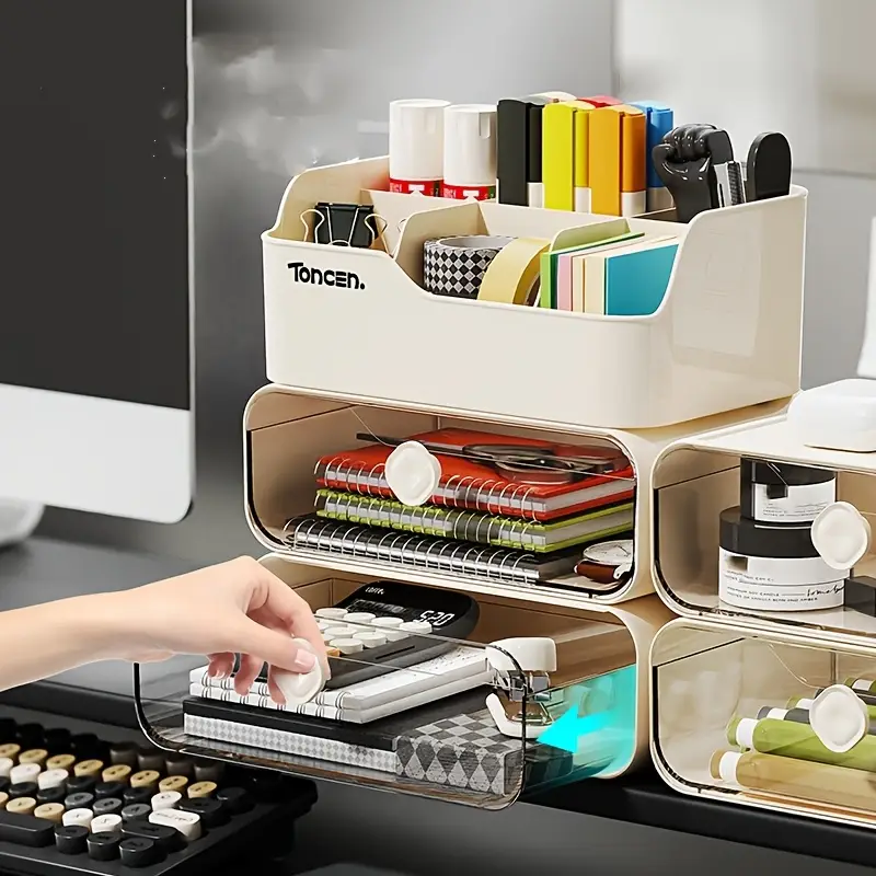 3 Layers Desk Organizer With D - Tech Accessories For Office Desk avaliação e preço