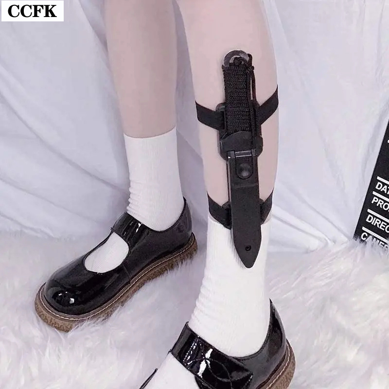 Goth Leg Ring Kawaii Knife Pro - Tech Wear Accessories avaliação e preço